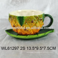 Ceramic sponge holder wih pineapple design